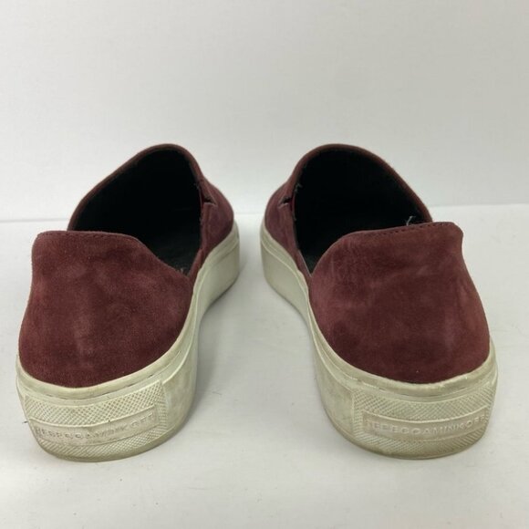 Rebecca Minkoff Red d'Orsay Nana Slip On Flats Size 10 Burgundy Maroon Shoes - Picture 8 of 11